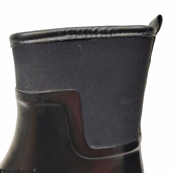 Zara Shoes Zara Black Rubber Rain Boots W Fur Insole Sz 4 Poshmark